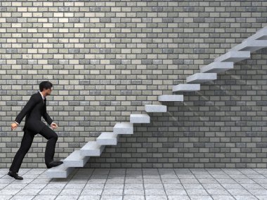 bir merdiven tırmanma işadamı 