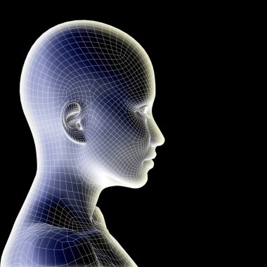 Tel kafes insan kadın kafası