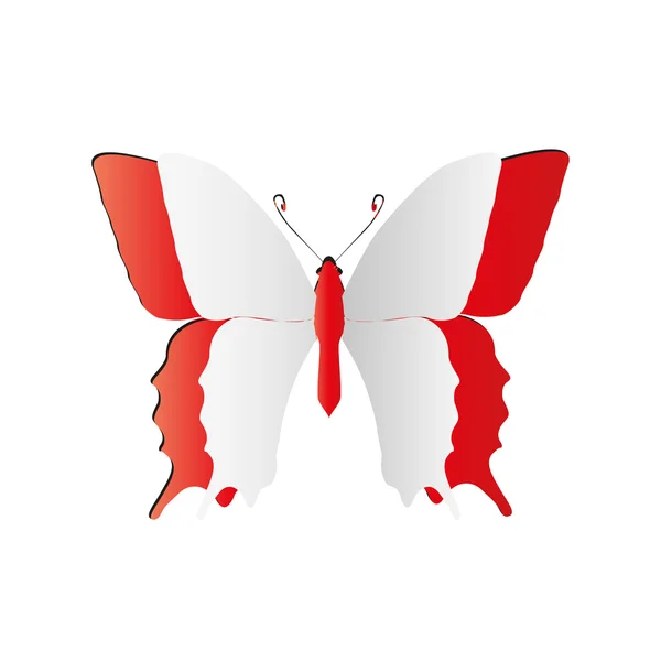 White paper butterfly shape — Stock Photo, Image