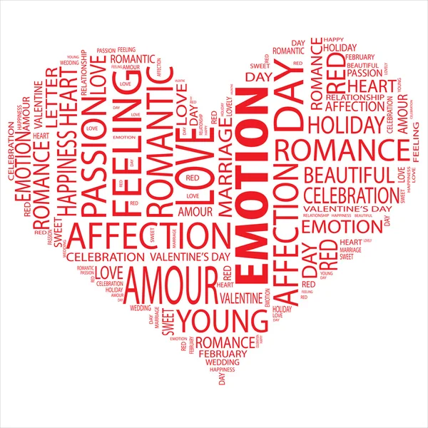 Día de San Valentín wordcloud — Foto de Stock