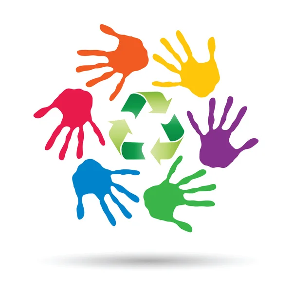 Zöld újrahasznosítás szimbólum — Stock Fotó