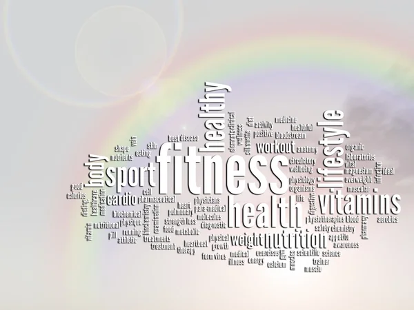 Gezondheid abstracte word cloud — Stockfoto