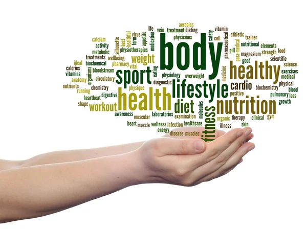 Gezondheid word cloud — Stockfoto