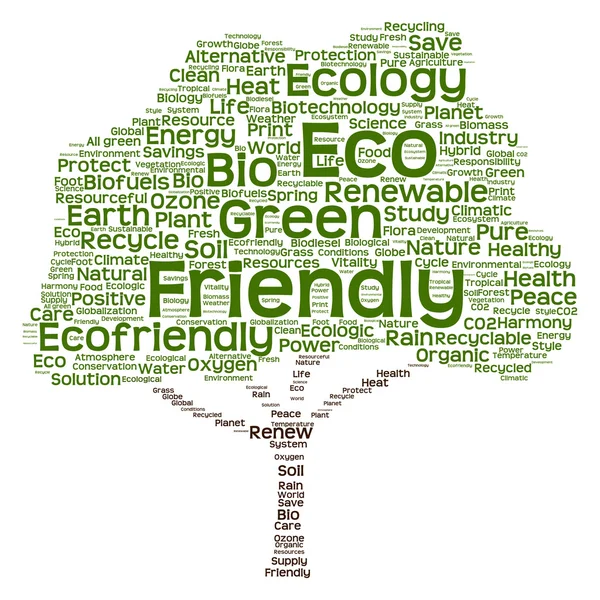 Ökológia, energia szöveg — Stock Fotó