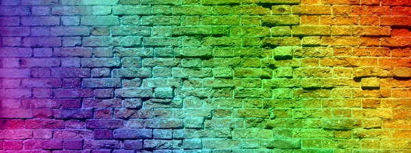 페인트 또는 낙서 벽돌 벽 — 스톡 사진