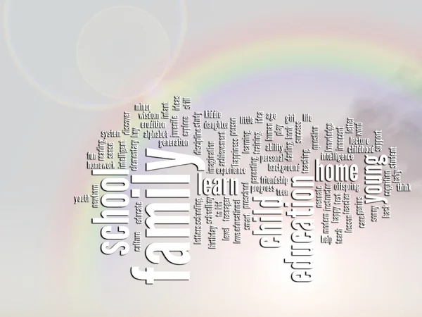 Istruzione Word Cloud — Foto Stock