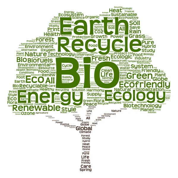 Ecologia, testo energetico — Foto Stock