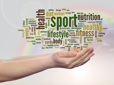 Soyut sağlık kelime bulutu 