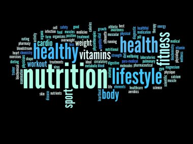 Soyut sağlık kelime bulutu 