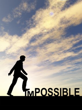 imkansız metnin üzerinde adım işadamı 