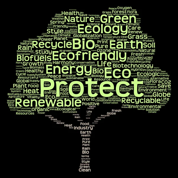 Ecologie, energie tekst — Stockfoto