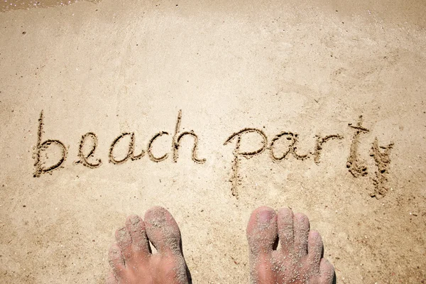 Texto conceptual fiesta en la playa —  Fotos de Stock