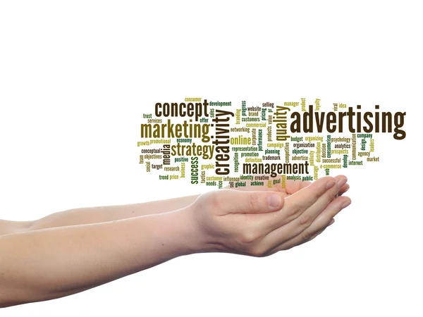 Marketing or advertising word cloud — Stock Photo, Image