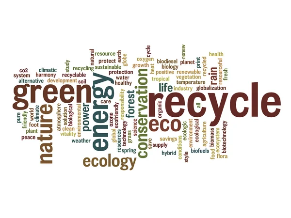Recycle word cloud text — Stock Photo, Image