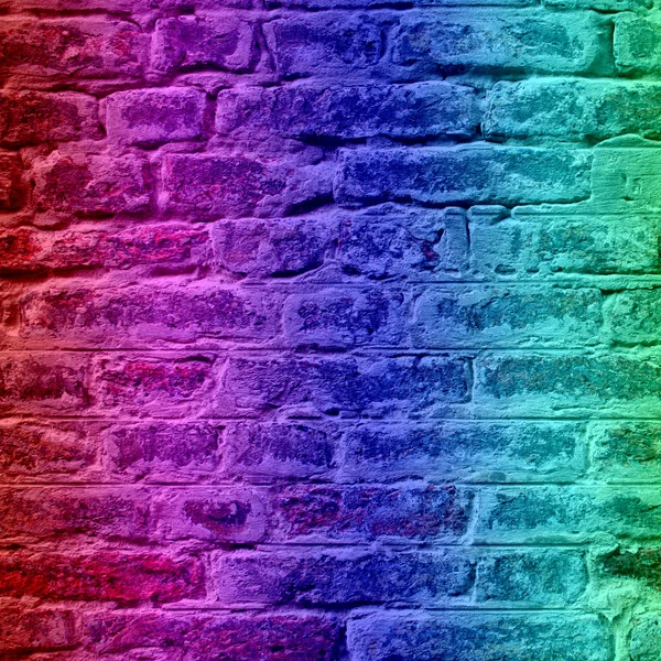 Painted or graffiti  brick wall — Stock Photo, Image