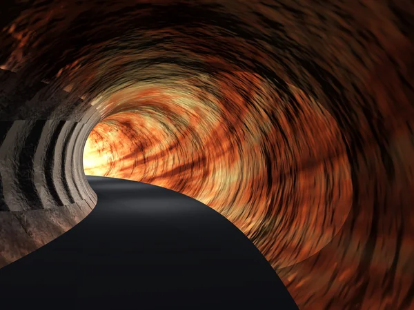 Dunkler abstrakter Straßentunnel — Stockfoto