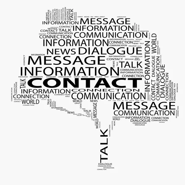 Neem contact op met word cloud — Stockfoto