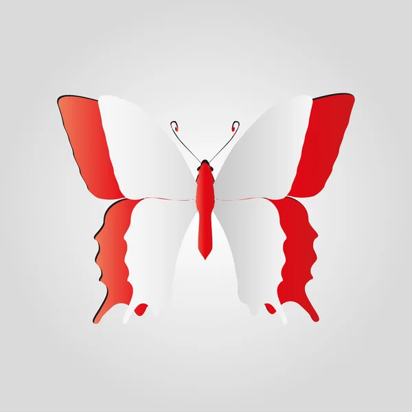 White paper butterfly shape — Stock Photo, Image