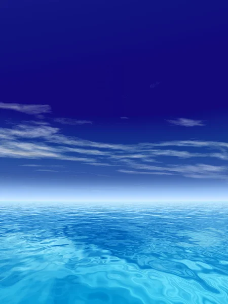 Fale wody i nieba cloudscape — Zdjęcie stockowe