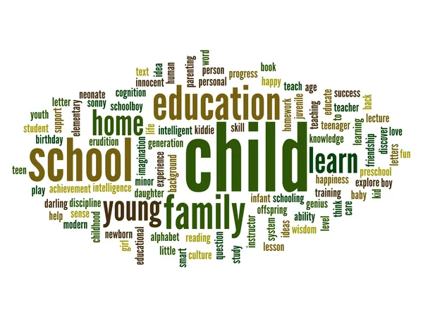 Child abstract word cloud — Stock Photo, Image