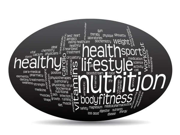 Gezondheid word cloud — Stockfoto