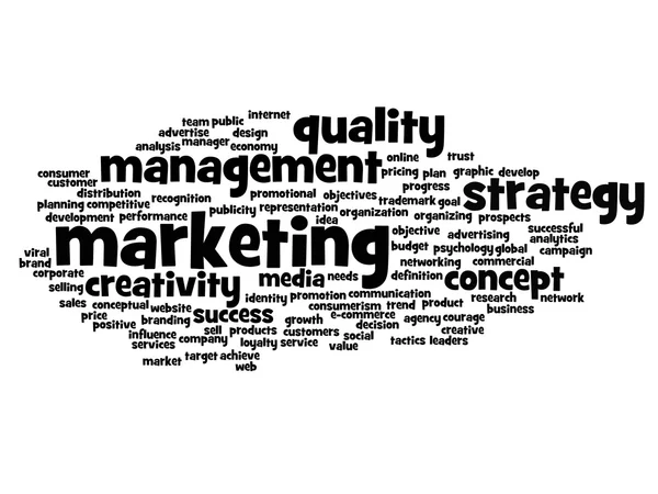 Marketing palabra nube — Foto de Stock