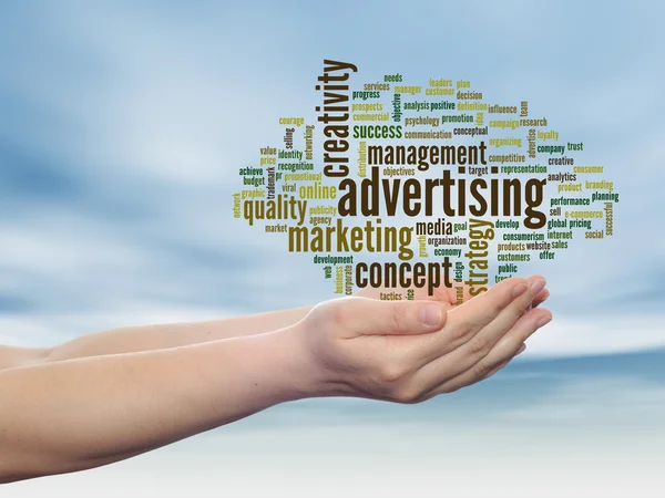 Advertising word cloud — Stock Photo, Image