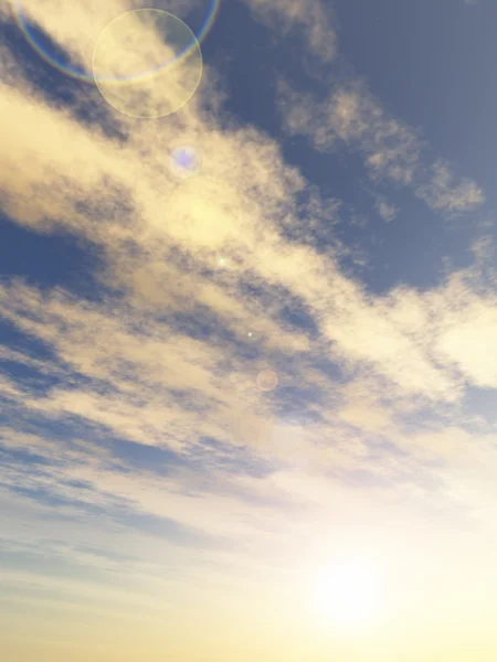 O sol perto do horizonte — Fotografia de Stock