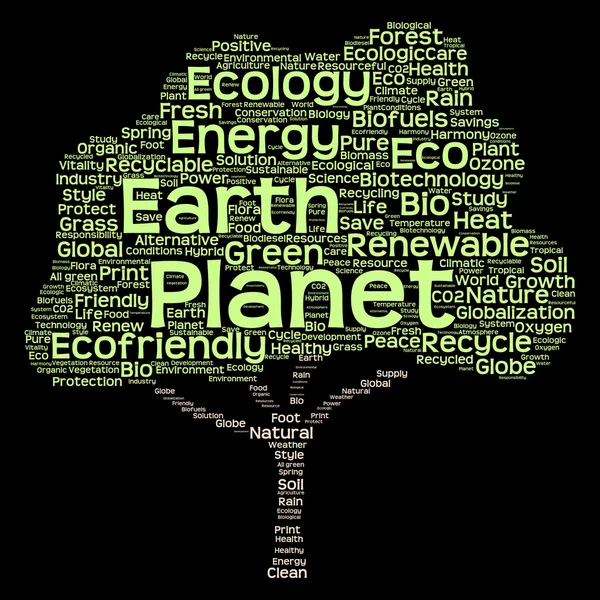 Ekoloji, enerji metin — Stok fotoğraf