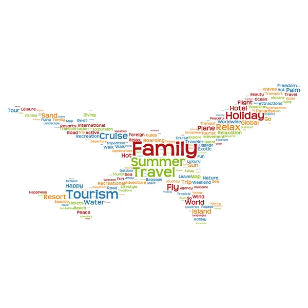 Tourism word cloud — Stock Photo, Image