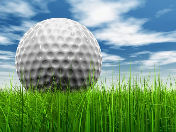 Мяч для гольфа на горизонте — стоковое фото