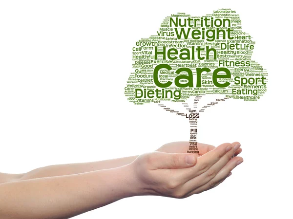 Health text word cloud — Stock Photo, Image