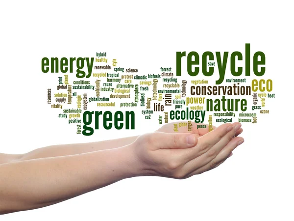 Ecology, conservation word cloud — Stock Photo, Image