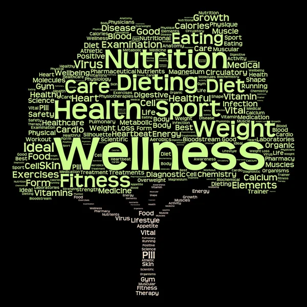 Health  green text word cloud — Stock Photo, Image