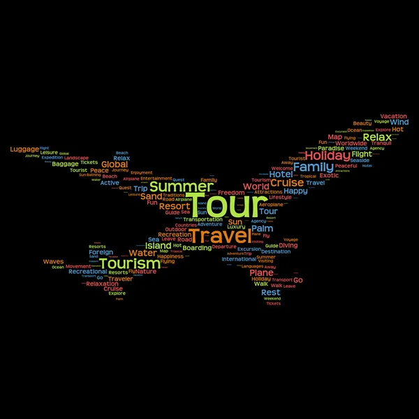 Turism word cloud — Stockfoto