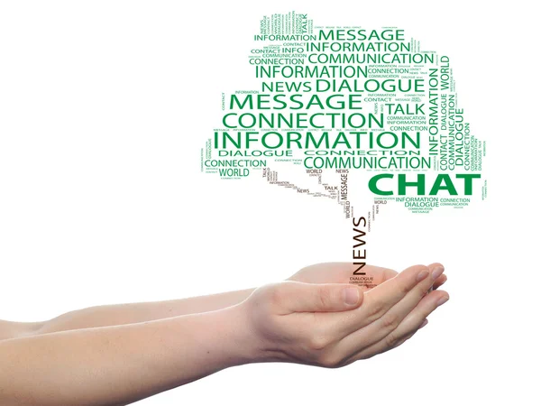 Neem contact op met word cloud — Stockfoto