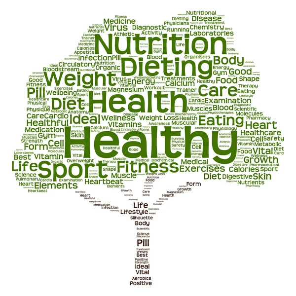 건강 단어 구름 — 스톡 사진