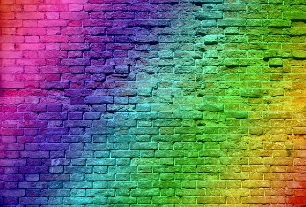 페인트 또는 낙서 벽돌 벽 — 스톡 사진