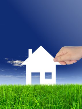 kavramsal beyaz kağıt evi