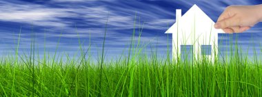 kavramsal beyaz kağıt evi