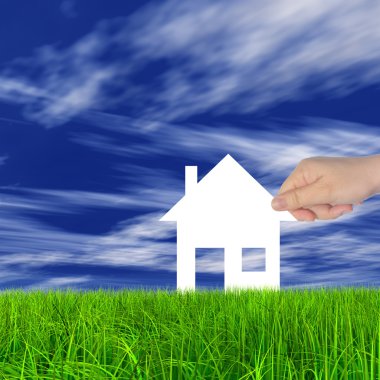 kavramsal beyaz kağıt evi