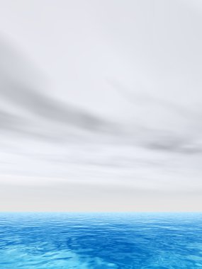 su dalgaları ve gökyüzü cennet 