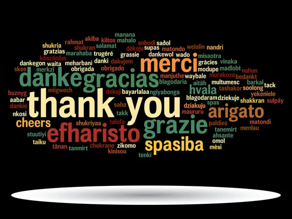 Abstract thank you word cloud — Stock Photo, Image