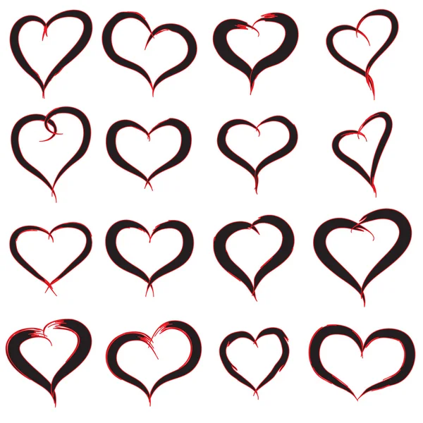 Onceptual painted  hearts — Stock Photo, Image