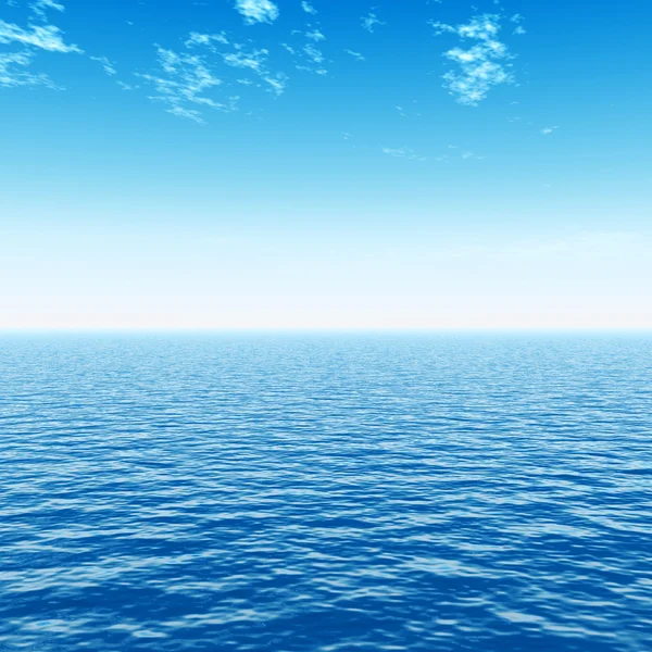 Ondas de água do oceano e céu — Fotografia de Stock