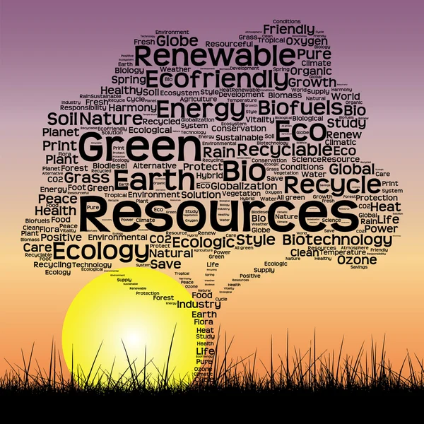 Black ecology text word cloud — Stock Photo, Image