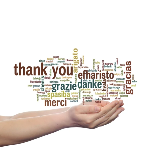 Abstract thank you word cloud — Stock Photo, Image