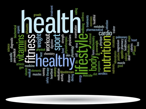 Abstracte gezondheid word cloud — Stockfoto