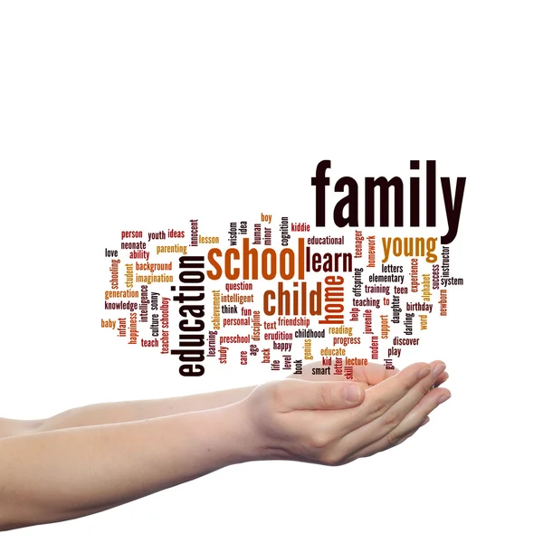 Familjen word cloud — Stockfoto