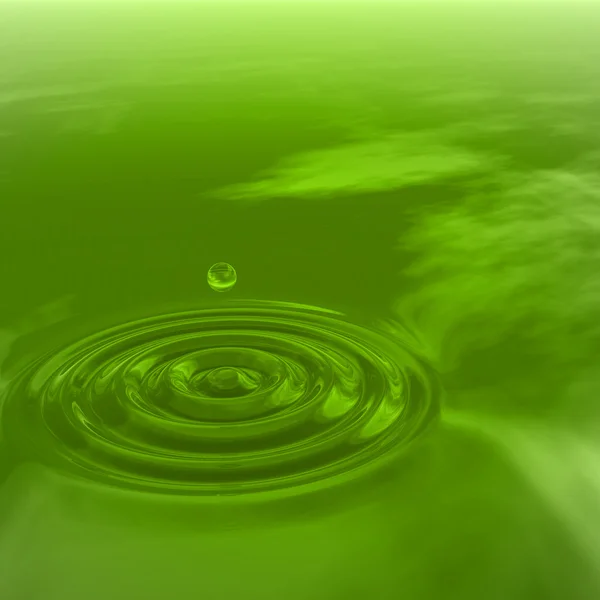 Πέφτει πράσινο υγρό σταγόνα — Φωτογραφία Αρχείου